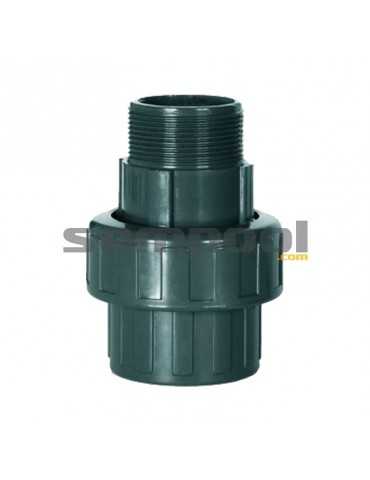 Enlace PVC 3 piezas rosca...