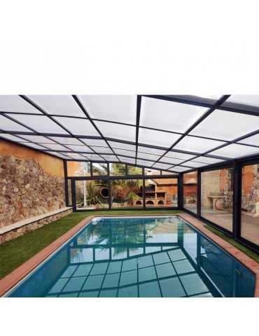 Cubierta adosada piscina