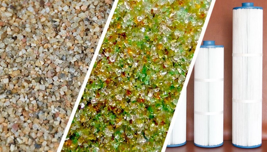 Tipos de filtros de piscina: arena, vidrio y cartucho